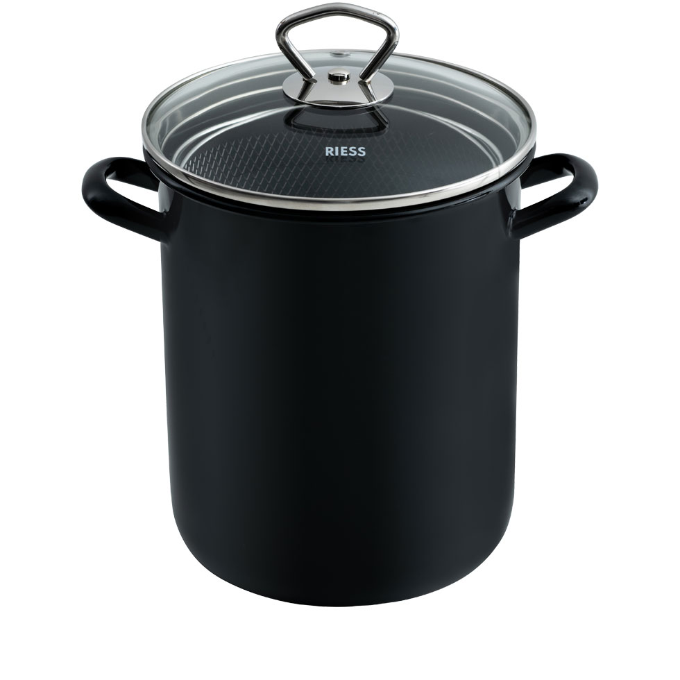 Pasta-/Spargeltopf  16cm schwarz m.Eins. AKTION