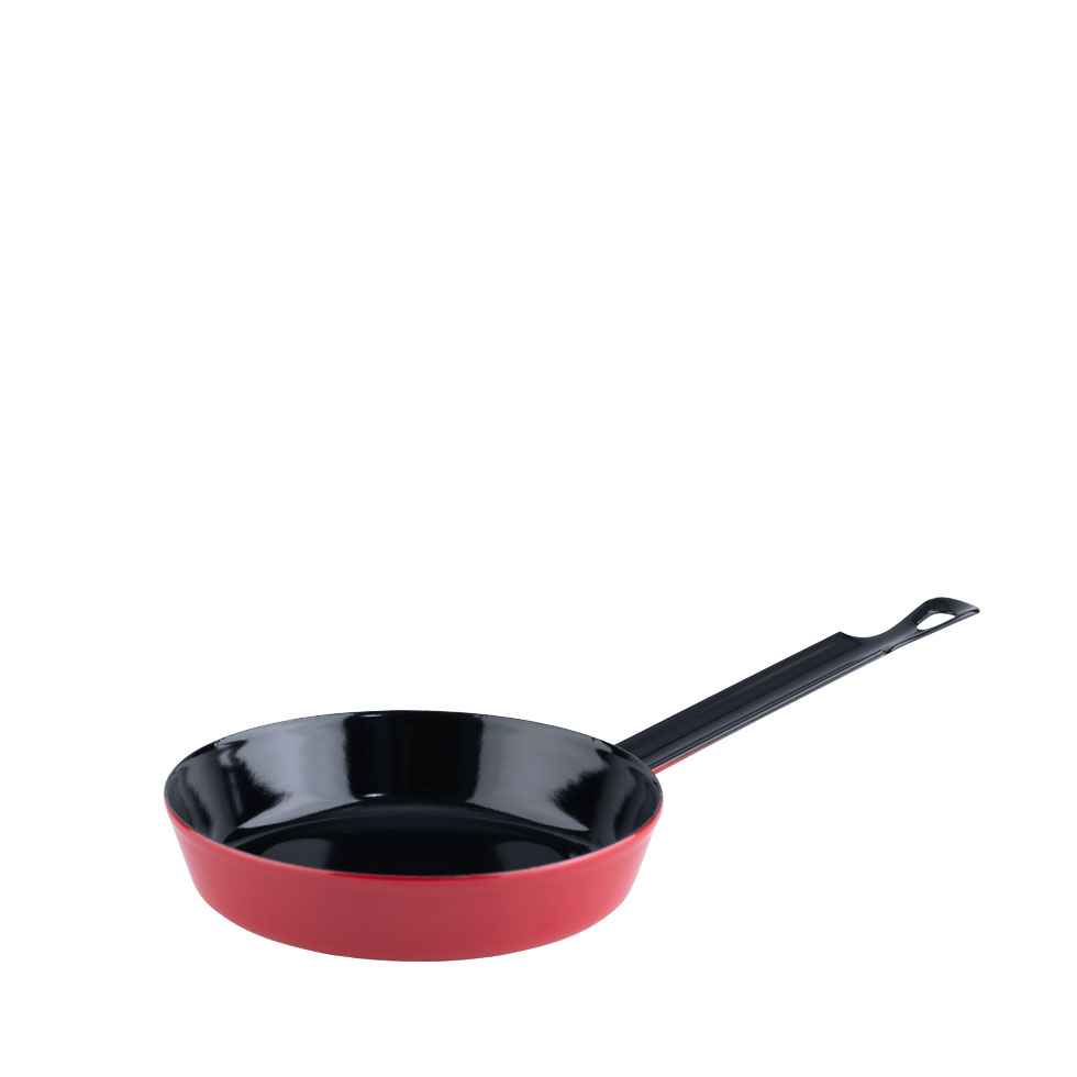 Mini-Emailpfanne 16cm rot   AKTION